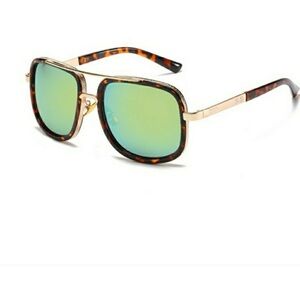 Tortoise Shell Sunglasses with Green Lenses